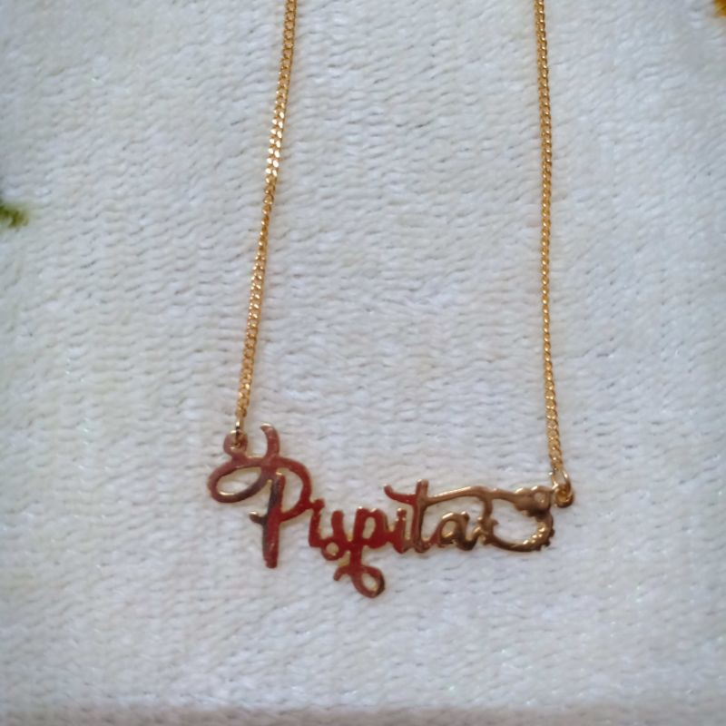 Crown Heart And Other Design Name Necklace Customized Shopee Philippines