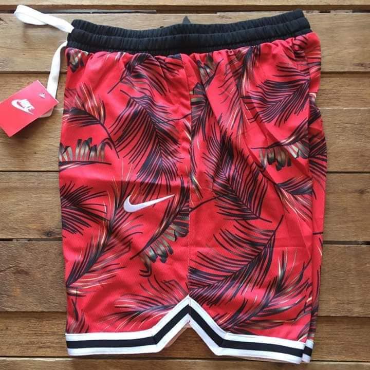 red nike sweat shorts