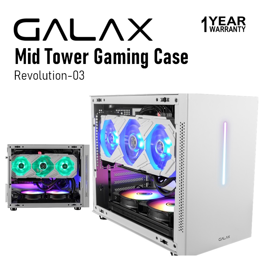 GALAX Revolution 03 M-ATX Case White Metal cover REV-03 | Shopee