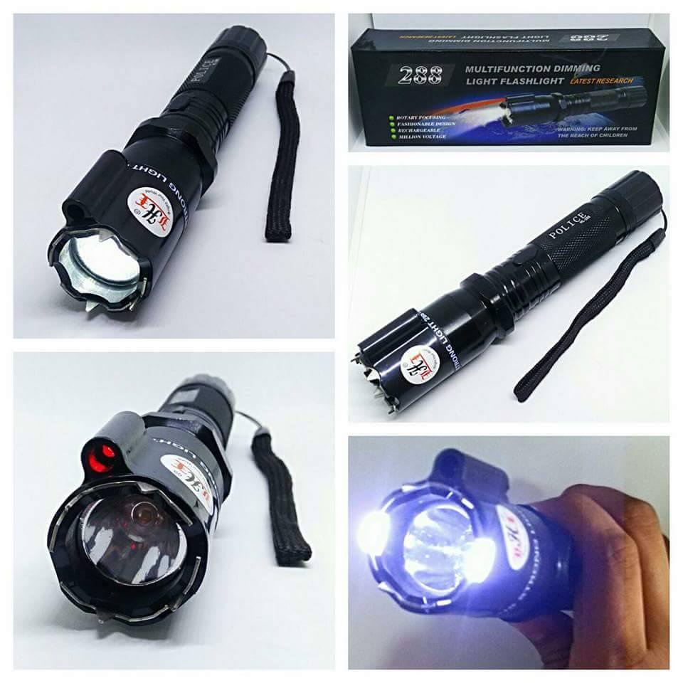 288 Flashlight Strong Light Electric Shock Flashlight Flashlight With  Laser(with SURPRISE FREEBIES) | Shopee Philippines