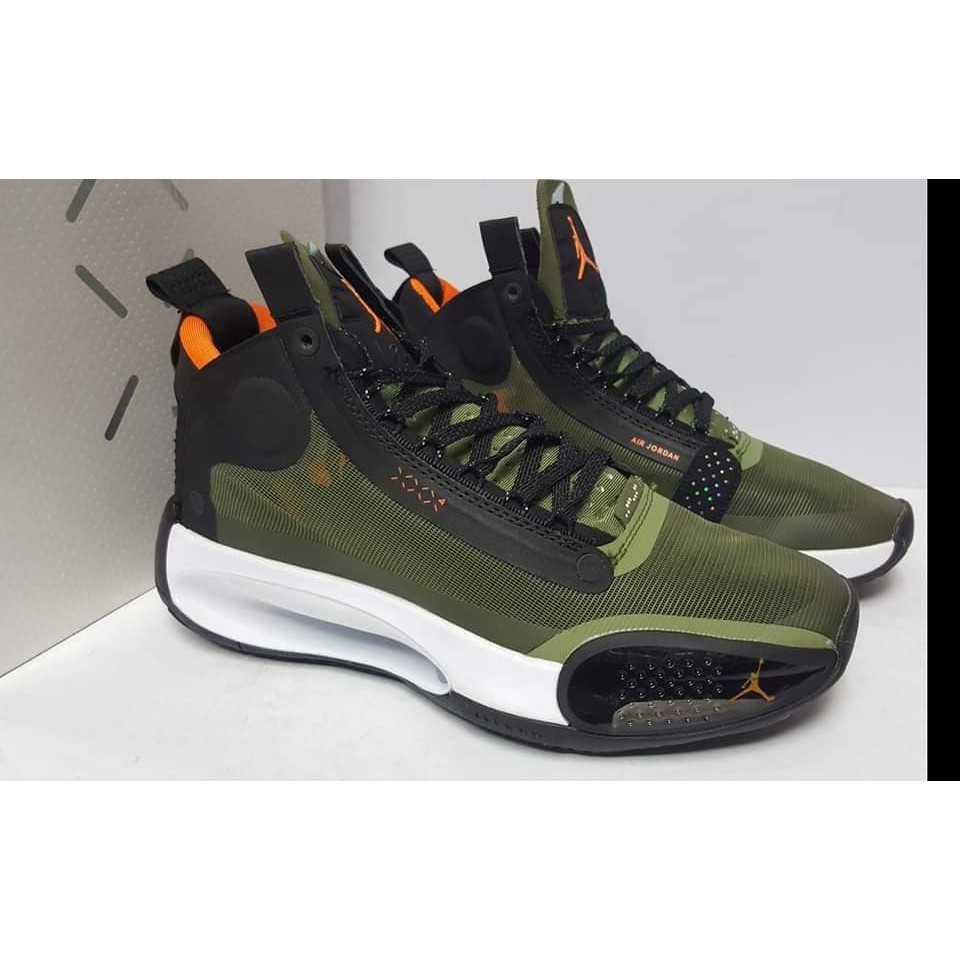 Air Jordan 34 XXXIV Olive Green White 