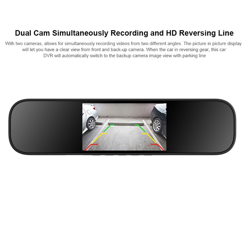 ◇∈【Philippines spot】Original Xiaomi Mijia Smart Car Dash Camera 5 inch IPS Rearview Mirror Car DVR V #4