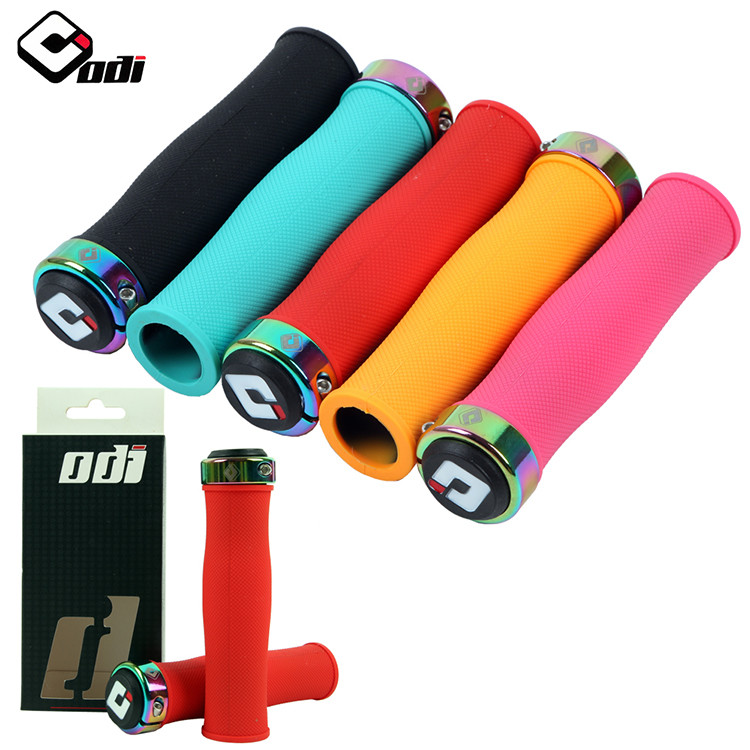 2PCS ODI MTB Bicycle Silicone Gel Lockable Antiskid Handlebar Grips