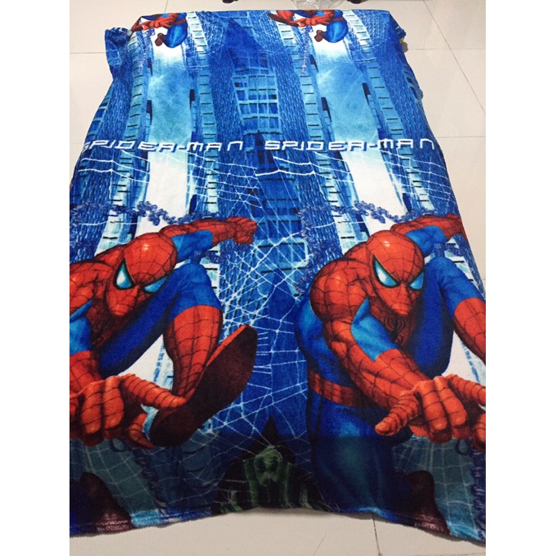 Spiderman blanket for your kids -random designs | Shopee Philippines