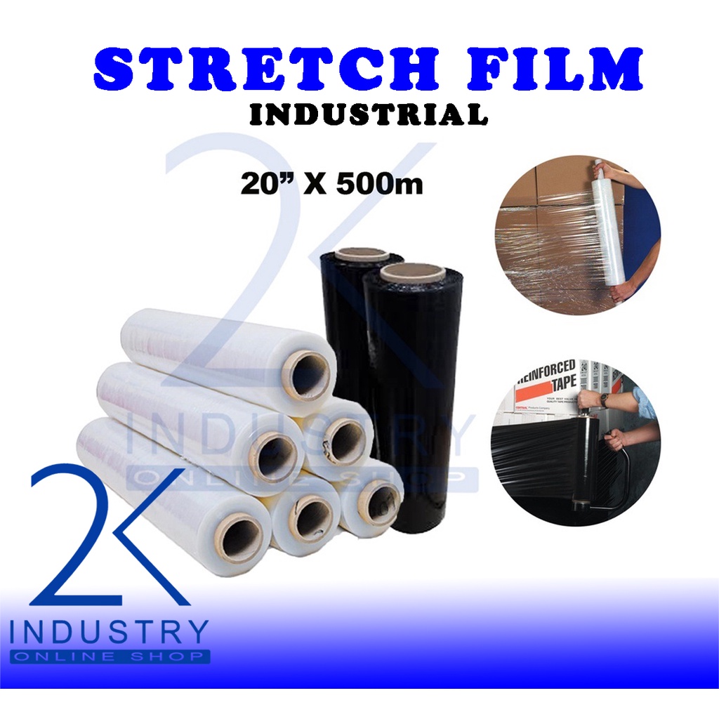 20in X 3kgs STRETCH FILM JACK WRAP PLASTIC WRAP CLING WRAP