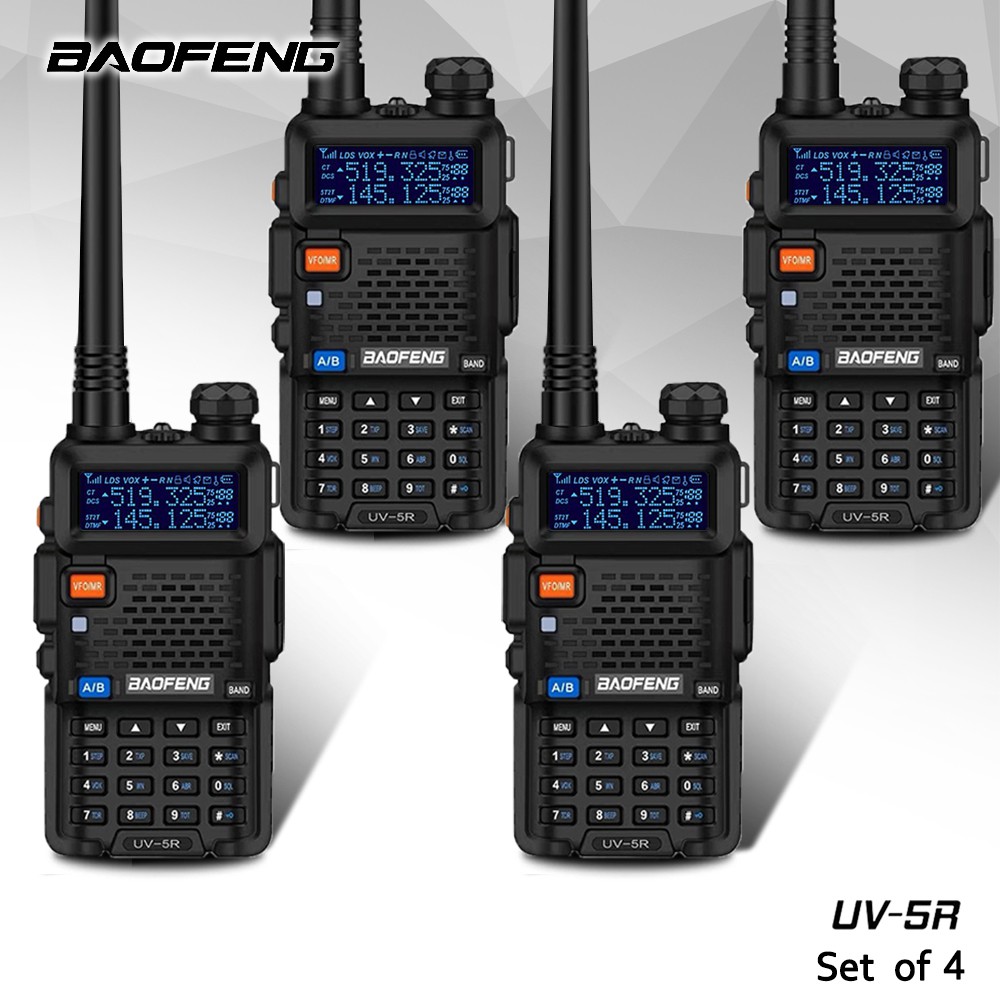 Baofeng UV5R VHF/UHF Dual Band TwoWay Radio Set of 4 Shopee Philippines