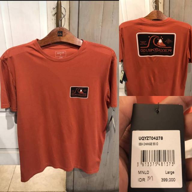 red quiksilver t shirt