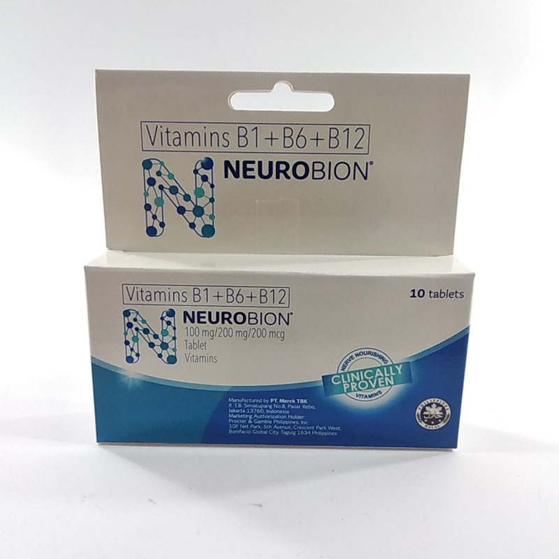 Neurobion Tablet Vit B1 B6 B12 100mg 200mg 200mcg 10 Tablets Shopee Philippines