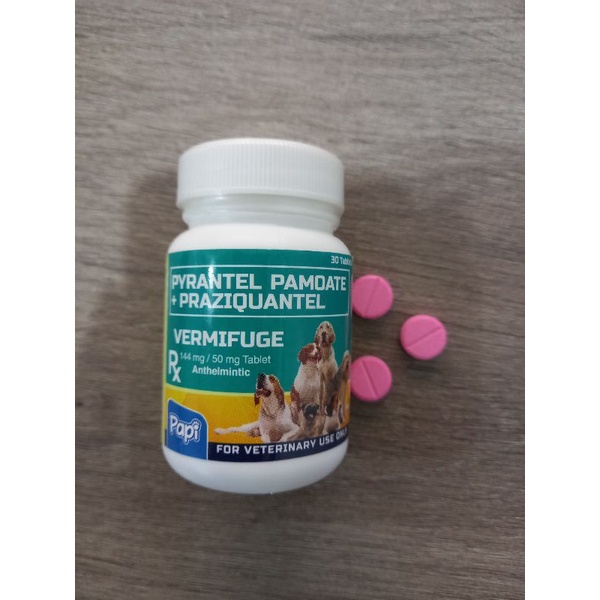 Papi Vermifuge Dewormer for Dogs and Cats per tablet (Tingi) Shopee