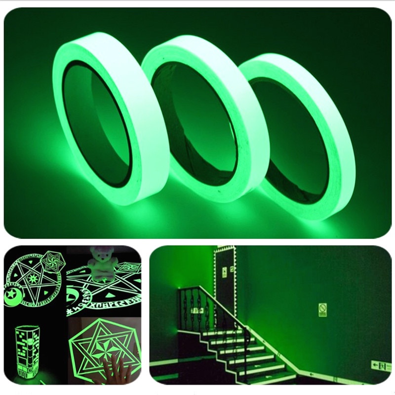 Luminous Self-adhesive Glow In The Dark Sticker Tape Safety Security ...