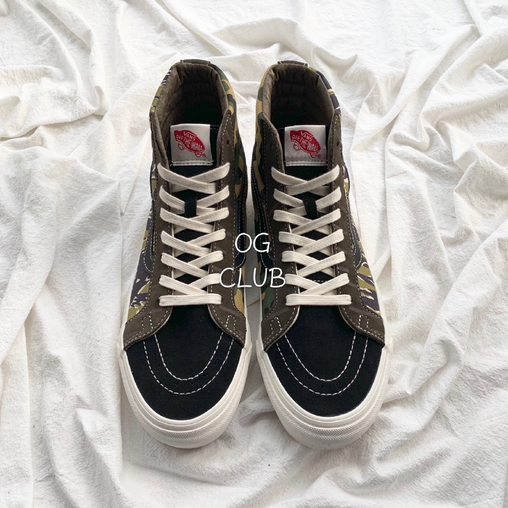 camo hi top vans