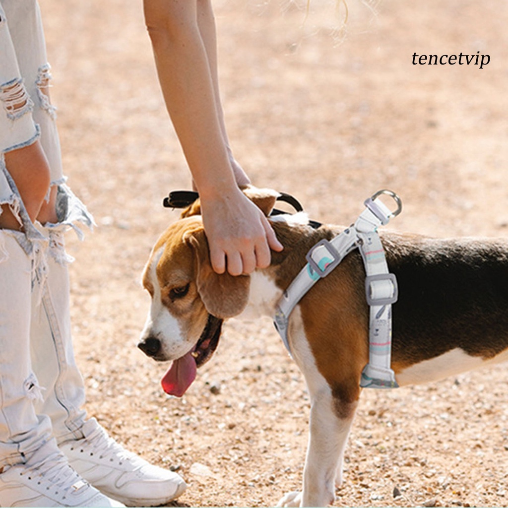 [Vip] Dog Harness Tear Resistant Breathable Adjustable Cartoon Pattern Pet Chest Strap for Outdoor #9