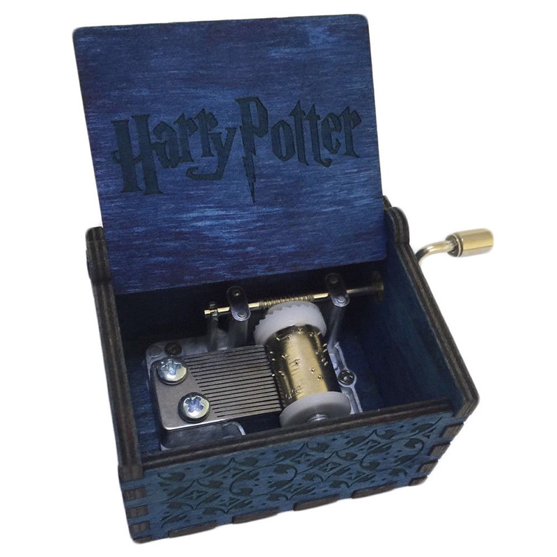 Harry Potter Engraved Wooden Handcranked Blue Music Box Kids Toys Gift Shopee Philippines