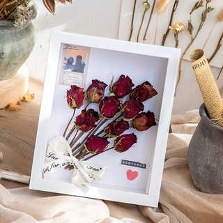 Wooden Shadow Box Depth 5cm for Flowers Handmade Art Crafts Plant Seashell Dispaly Frame Box Memorab