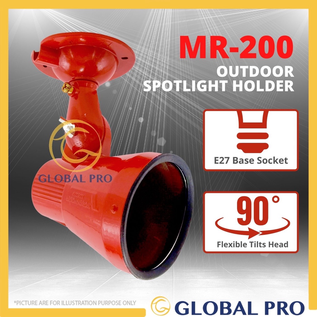 [READY STOCK] MR200 E27 Outdoor SpotLight Holder Spot Light Fitting