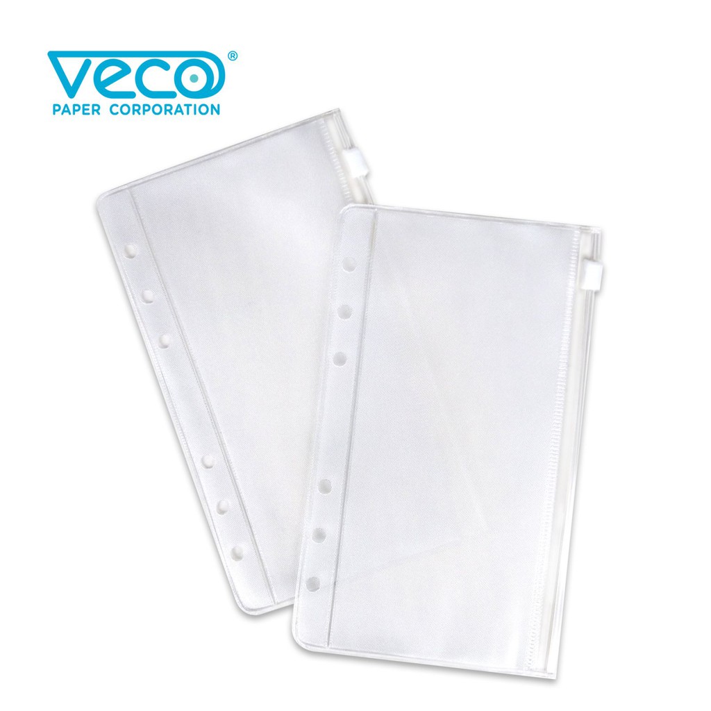 Veco Classify 6ring Binder Notebook zip lock pouch frosted plastic