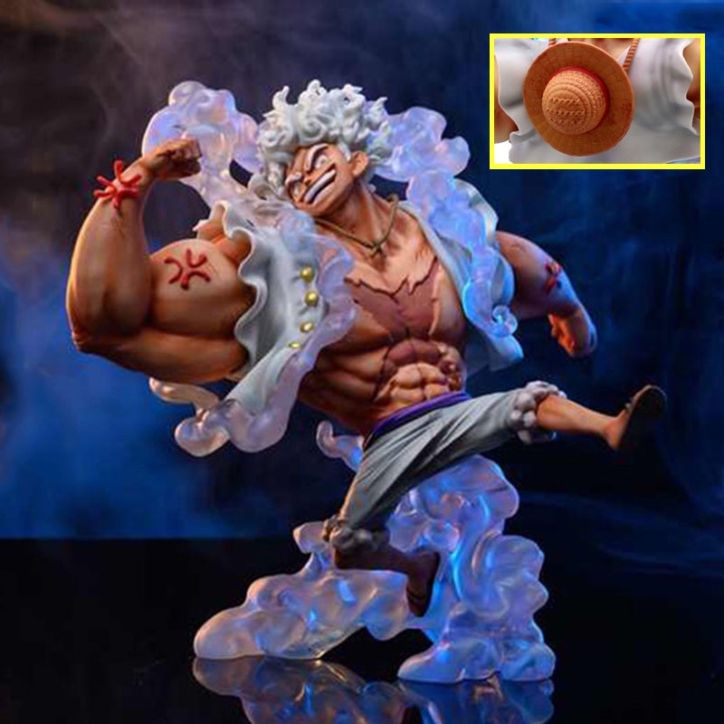 One Piece Anime Figure Luffy Gear 5 Action Figure Hercules Luffy Nika ...