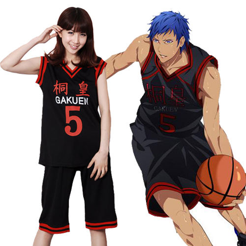 Anime Kuroko no Basuke GAKUEN No. 5 Aomine Daiki Basket Ball Jersey Cosplay  Costume Tops + Shorts | Shopee Philippines