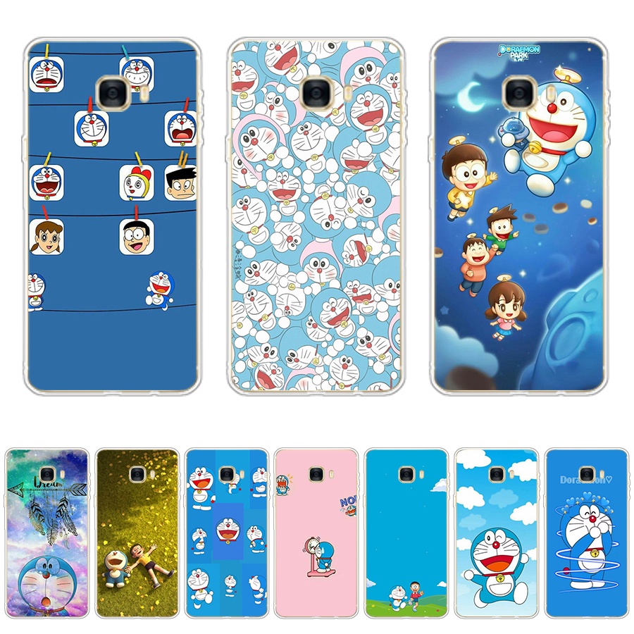 Doraemon Cartoon theme For Samsung Galaxy c5/c5 pro/c7/c7 pro/c9 pro soft  Silicone Printing Anti-fall Back Cover | Shopee Philippines