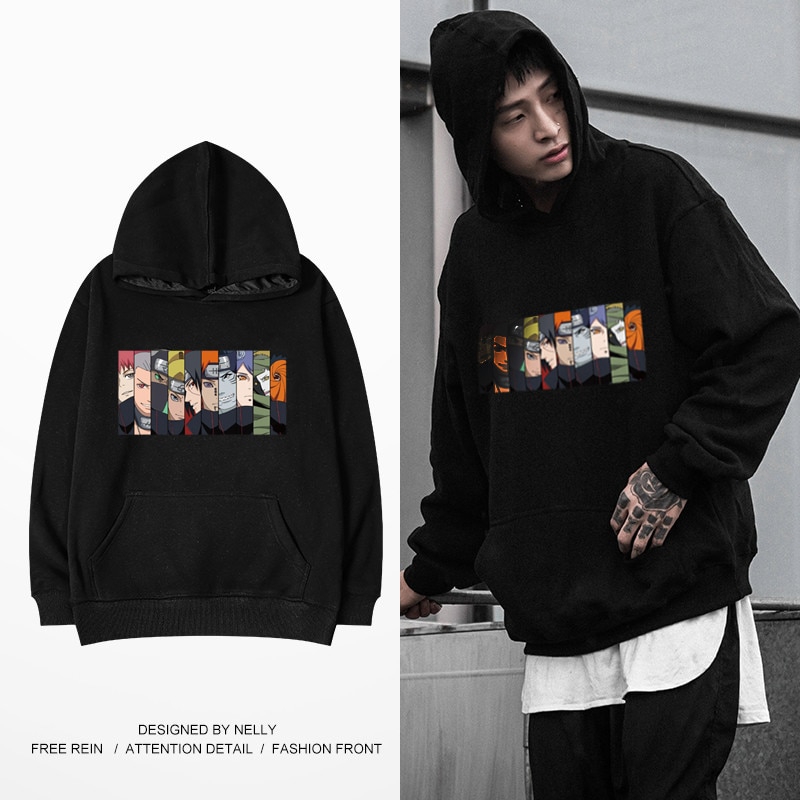 black anime hoodie