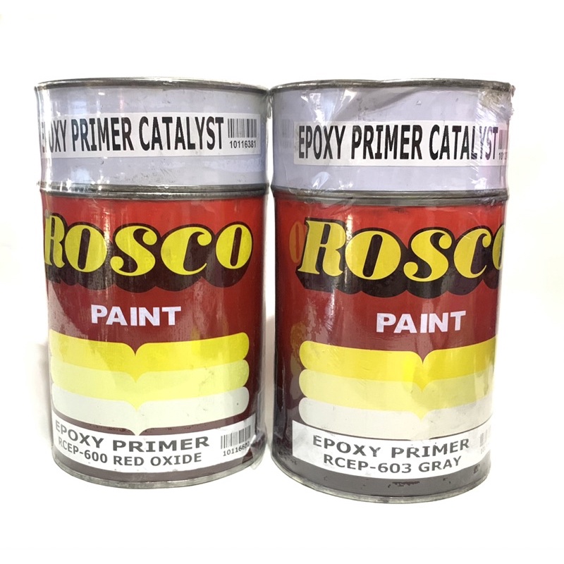 Epoxy metal primer red oxide / gray with catalyst 1liter Shopee