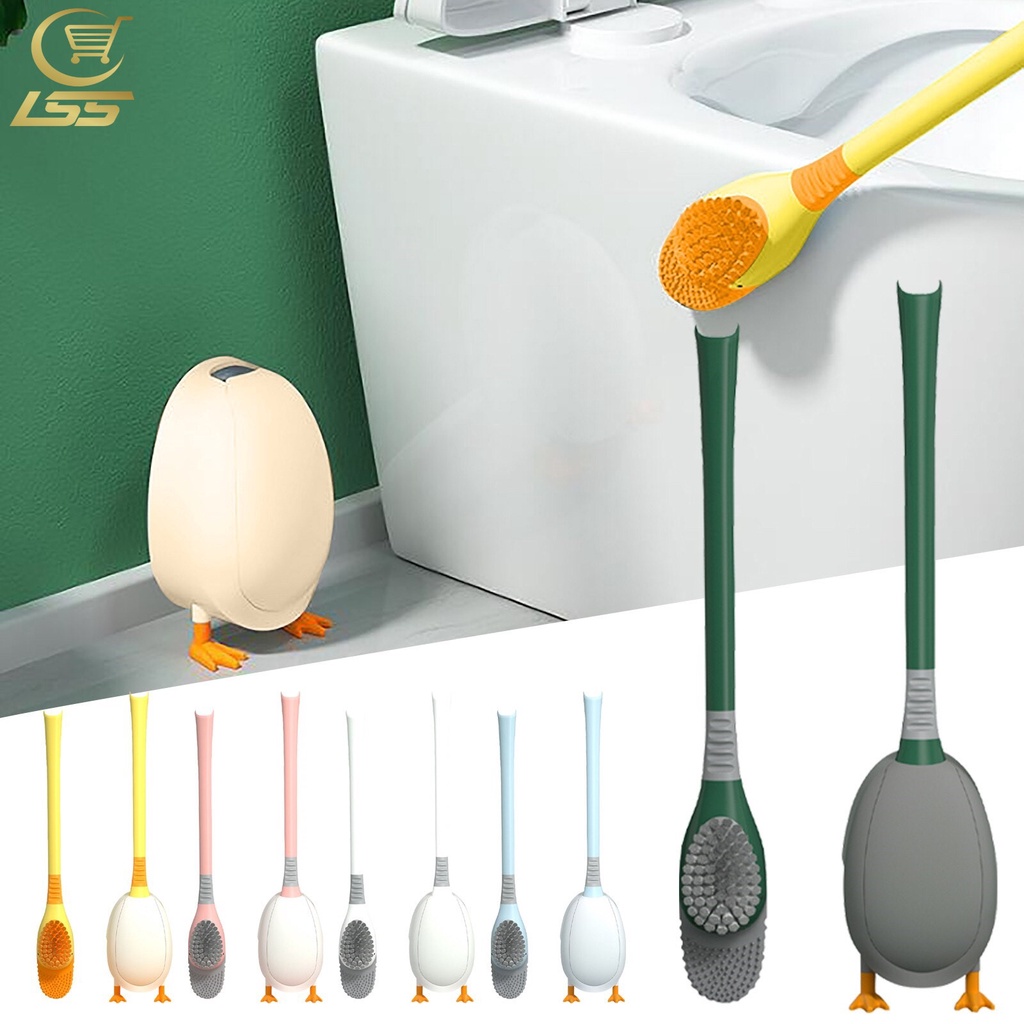 Silicone Head Cute Diving Duck Toilet Brush Set Wallmounted Floor Shopee Philippines