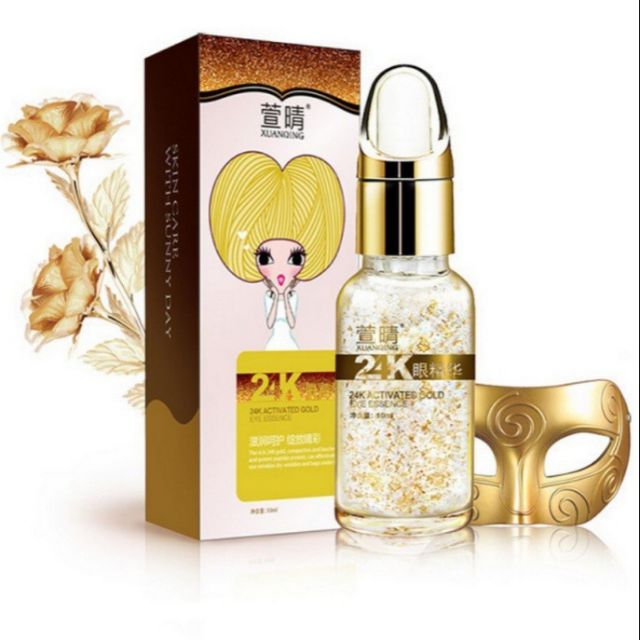 AntiAging Serum 24k Pure Gold Foil Eye Essence Hyaluronic Acid Liquid Face Whitening