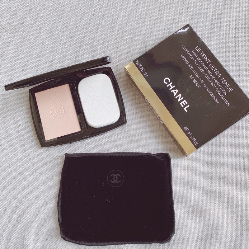 Original Chanel Le Teint Ultra Tenue Compact Foundation Powder ( 20 BEIGE  SHADE) | Shopee Philippines