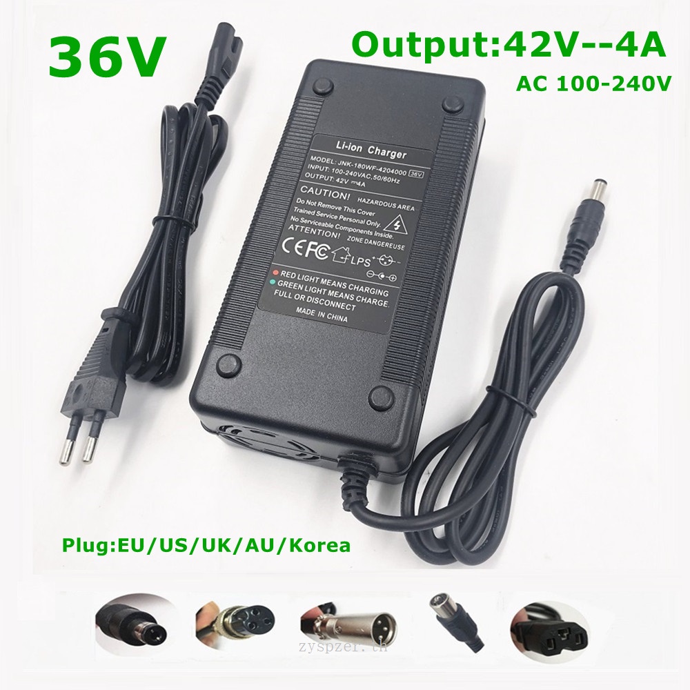 36V 4A Lithium E Bike Battery Charger 42V 4A Li ion Charger For 36V 10S Ebike Scooter Battery