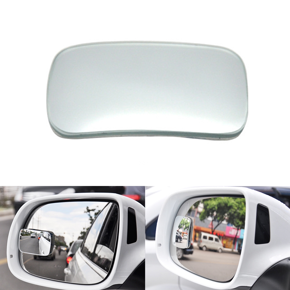 2pcs Rearview Mirror Clear Wide Angle Smooth Corner Blind Spot Adjustable Frameless Car Accessories