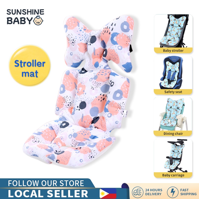 Baby Stroller Mat Cotton Breathable Mat Car Seat Pad Infant Stroller