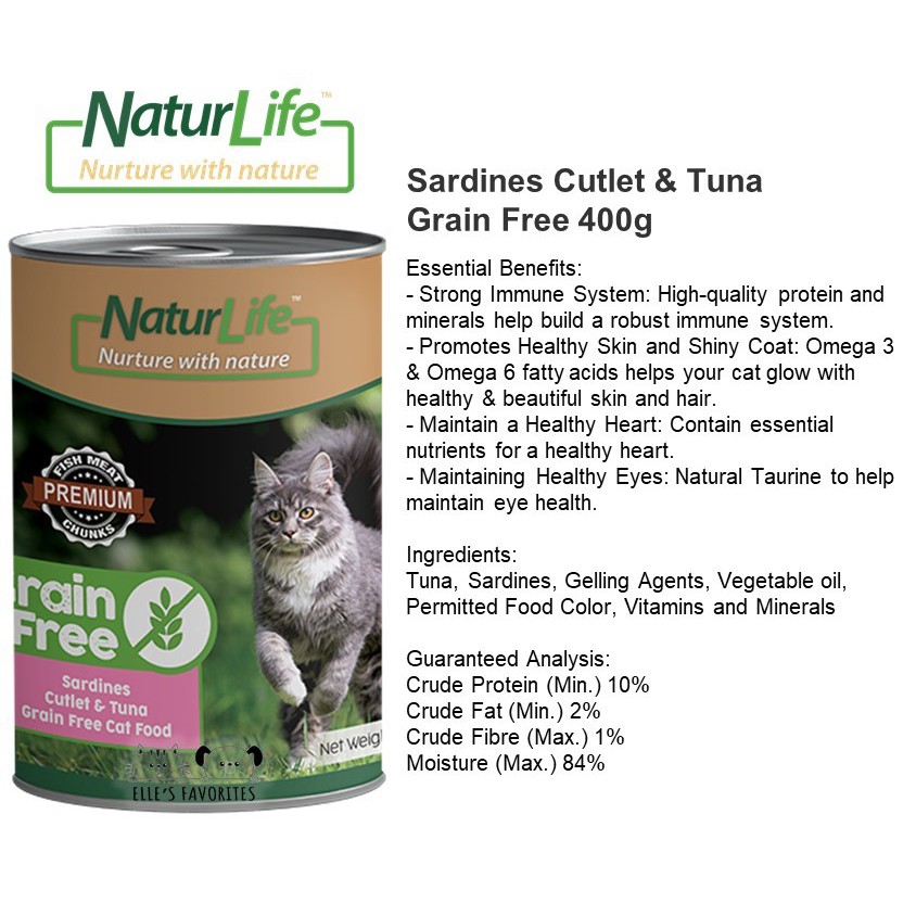 Naturlife Cat Food Canned Grain Free 400g Shopee Philippines