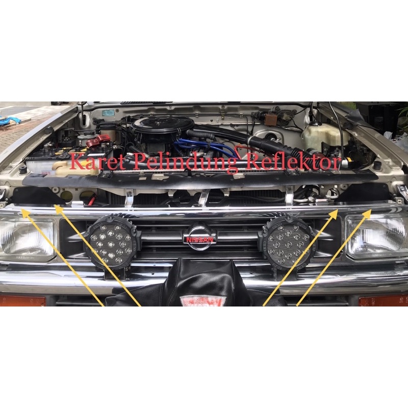 Black Plug and Play Precision Rubber Reflector Protector Set for Nissan