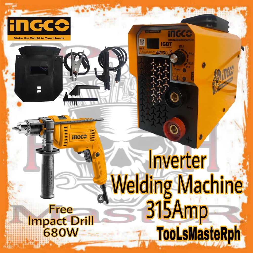 INGCO 315Amp Inverter Welding Machine INGMMA3152P Free INGCO Impact