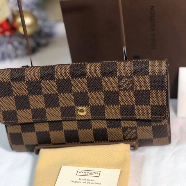 Original Louis Vuitton Sarah Damier Ebene Wallet Shopee Philippines