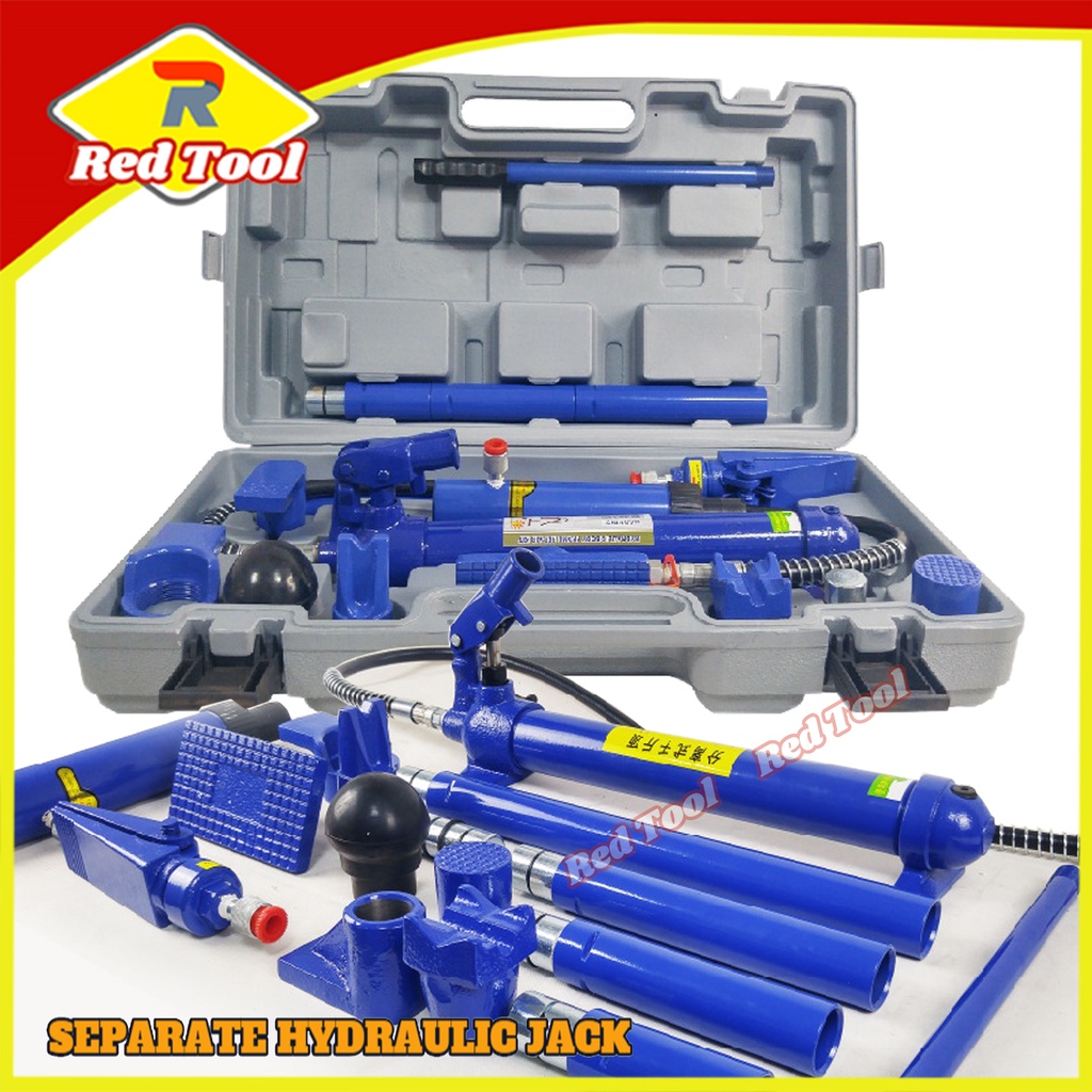 REDTOOL Portable Hydraulic Ram Auto Body Frame Repair Kit ,Separate