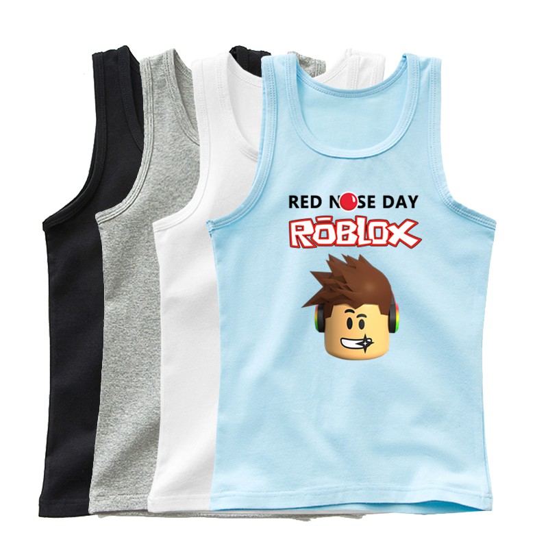 Roblox boys vest summer Tank top kid cotton tees 2-14Y boy cartoon ...