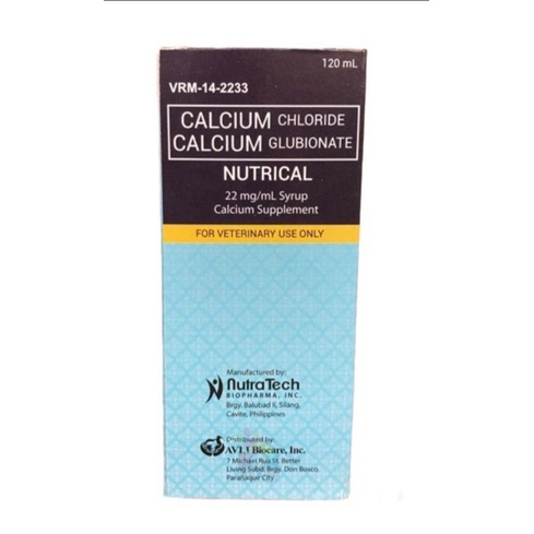 Nutrical Calcium suplements for pets 120ml w/ free syringe