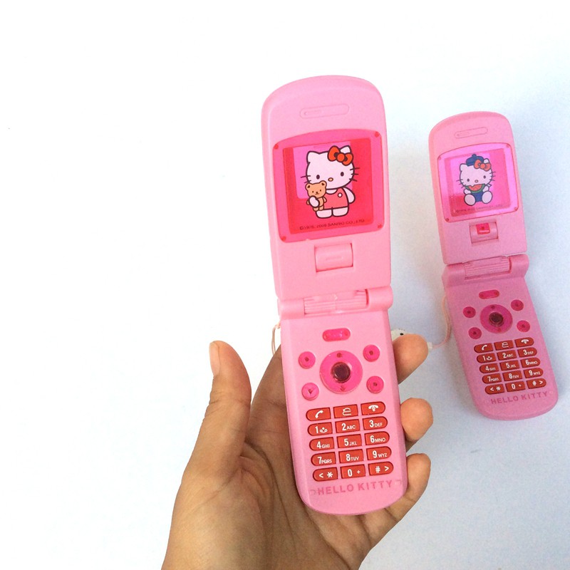 pink toy flip phone