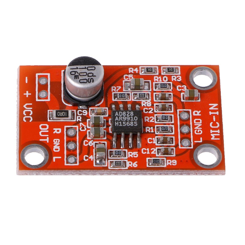 Preamplifier circuit for microphone stands