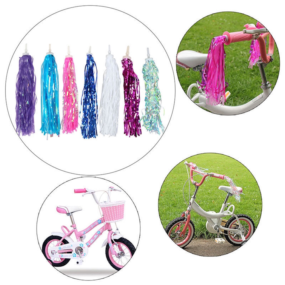 pink bike tassels