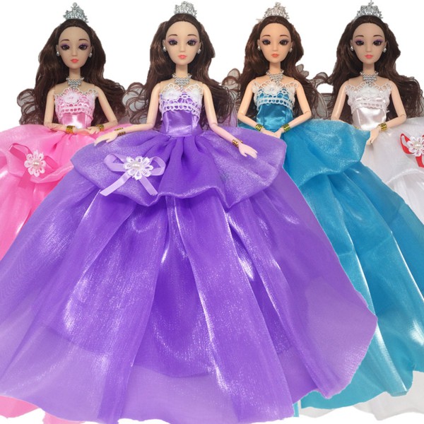 Pz 29cm Doll S Wedding Dress With Large Hemlines Children Mini Barbie Cloth Series Shopee Philippines