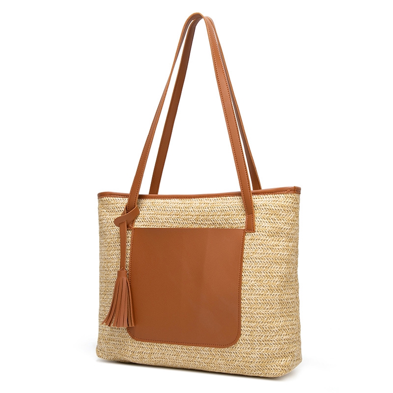 wicker tote bag