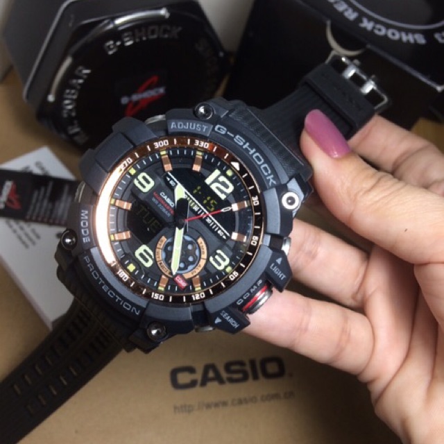 g shock bronze and black