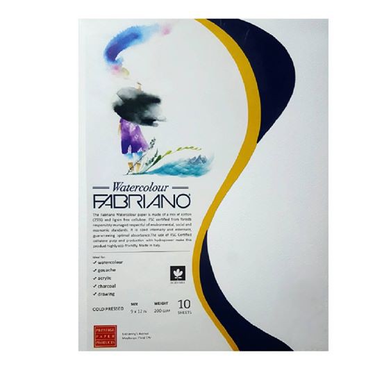 Fabriano Watercolor Paper Loose Sheets 9X12 200gsm 10's | Shopee