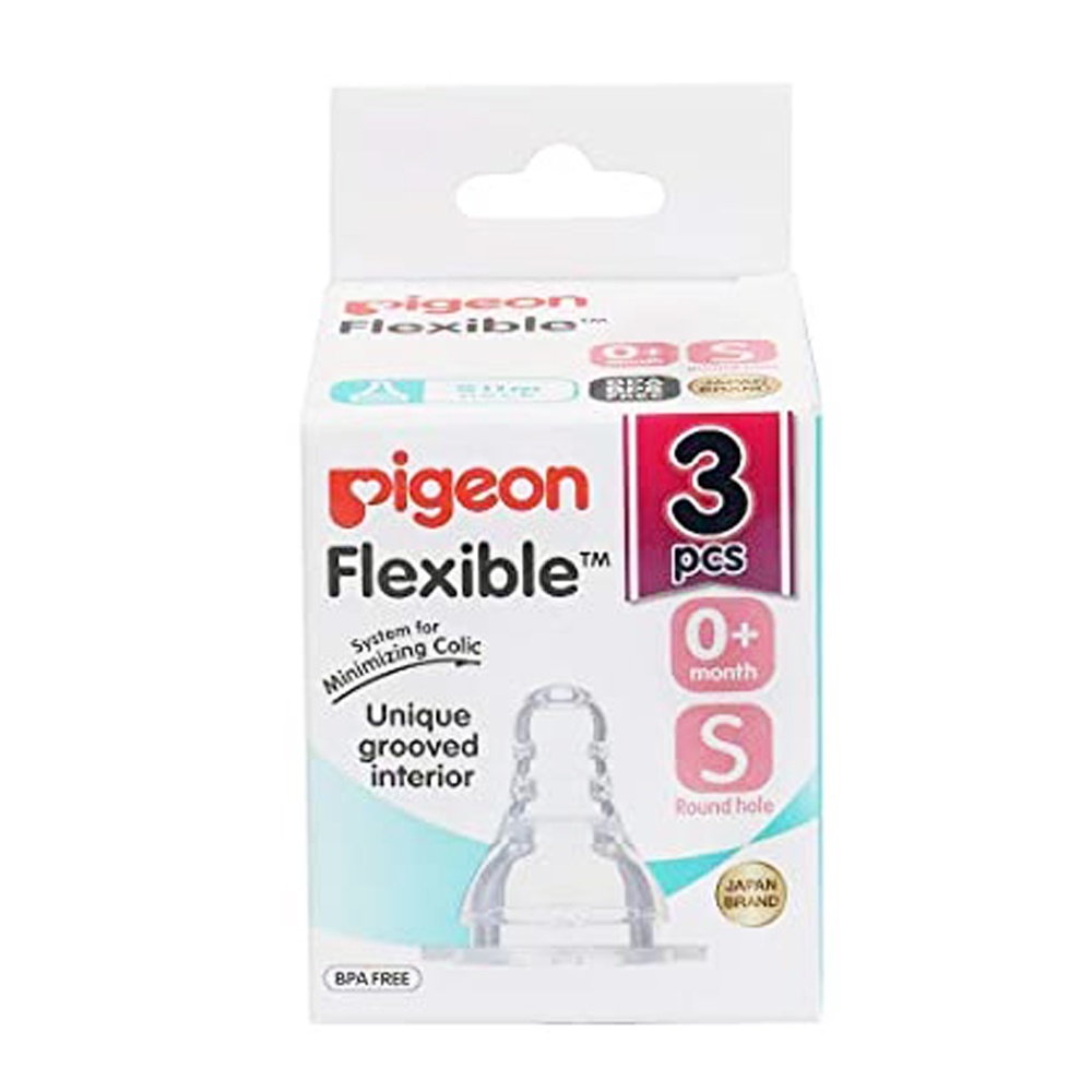 Pigeon Flexible Peristaltic Nipple 3-piece Set