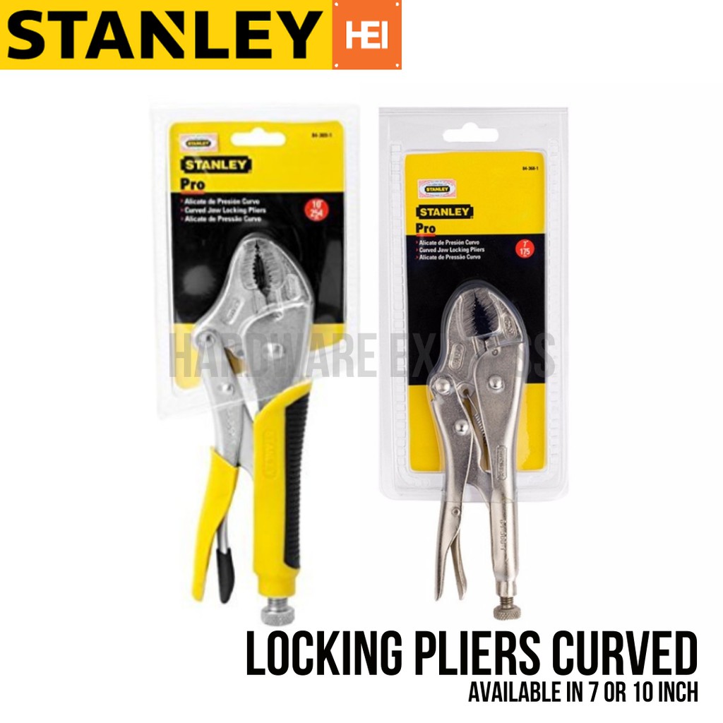 STANLEY Vise Grip Locking Pliers Straight / Curved Jaw 7"/10" Shopee