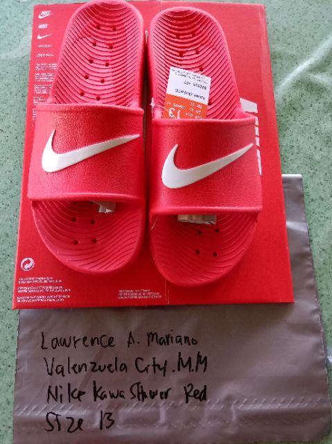 nike kawa shower slide red