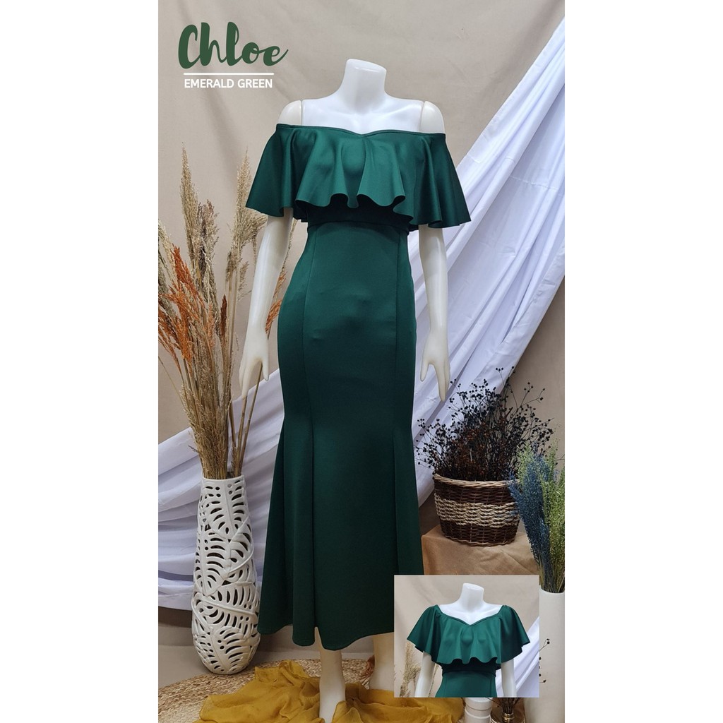 emerald green gown for ninang