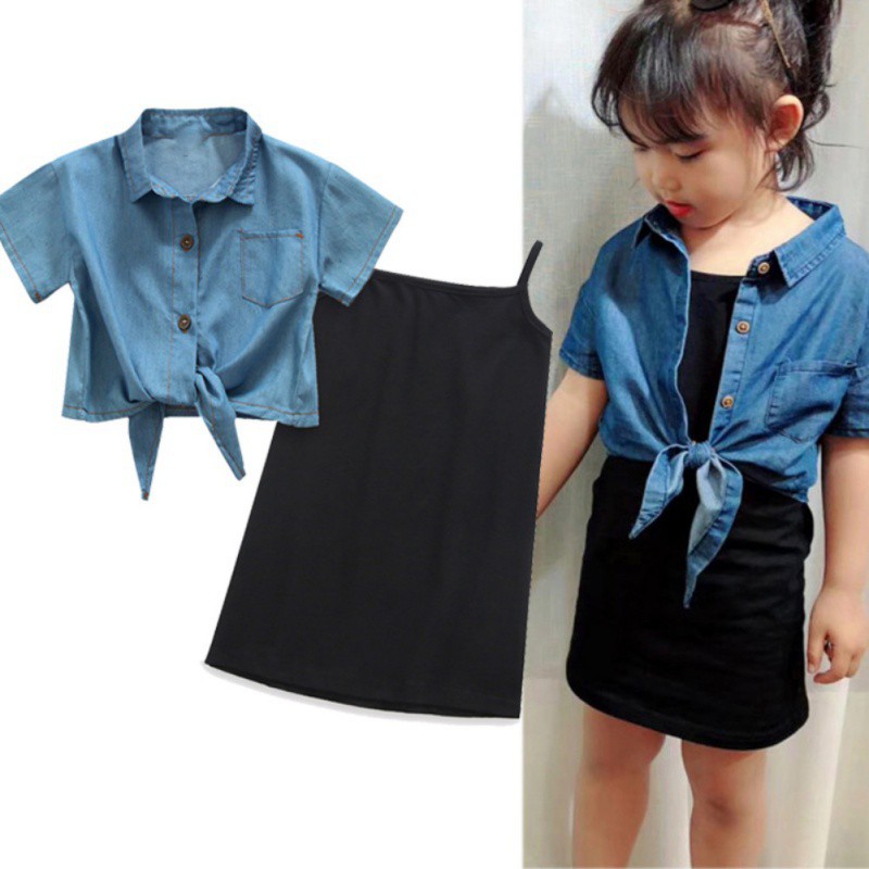 girls denim blouse